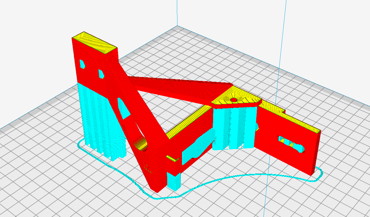 Printing of the support